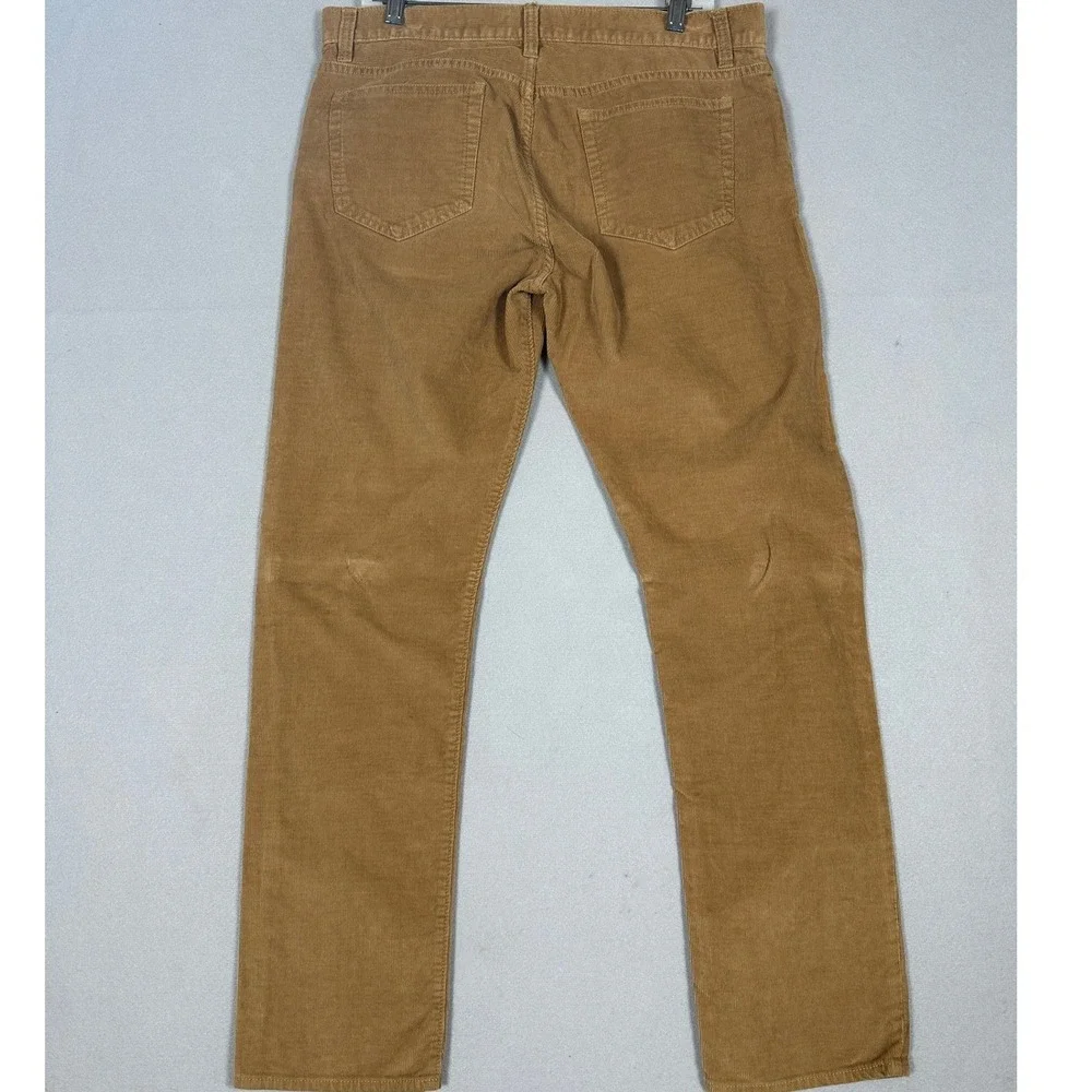J Crew Pants Mens 32X30 Brown Camel Mercantile Flex Slim Fit Corduroy 5-Pocket